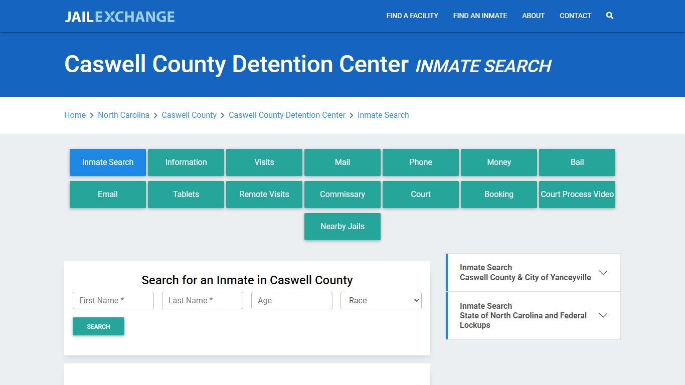 Caswell County Detention Center Inmate Search - Jail Exchange